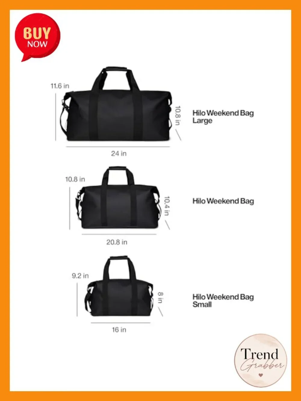 Large Waterproof Travel Duffel Weekender Bag, Unisex Gym Bag 47L